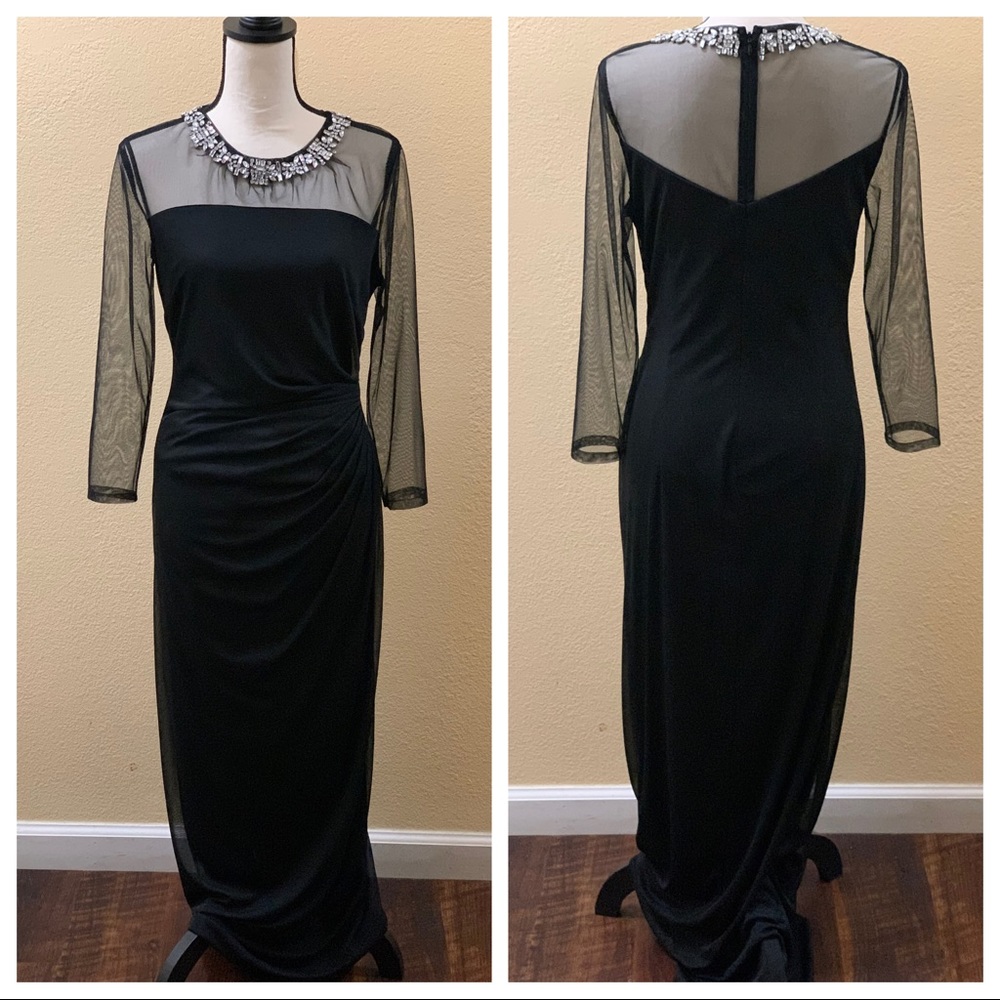J C Collection Maxi Dress Black  size 8